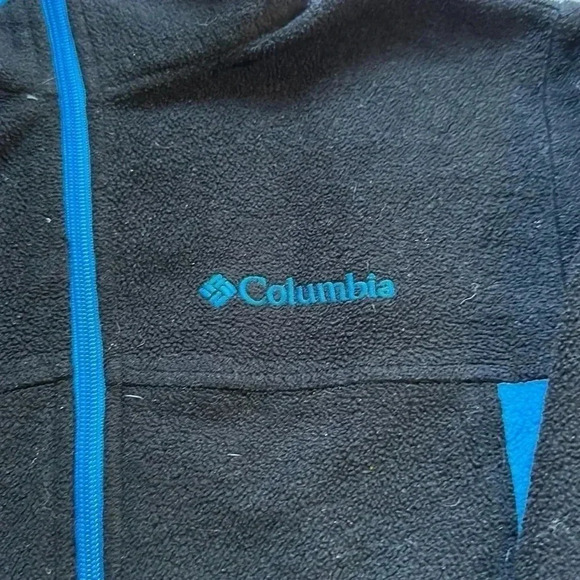 Columbia black and blue fleece coat size small - Picture 2 of 5